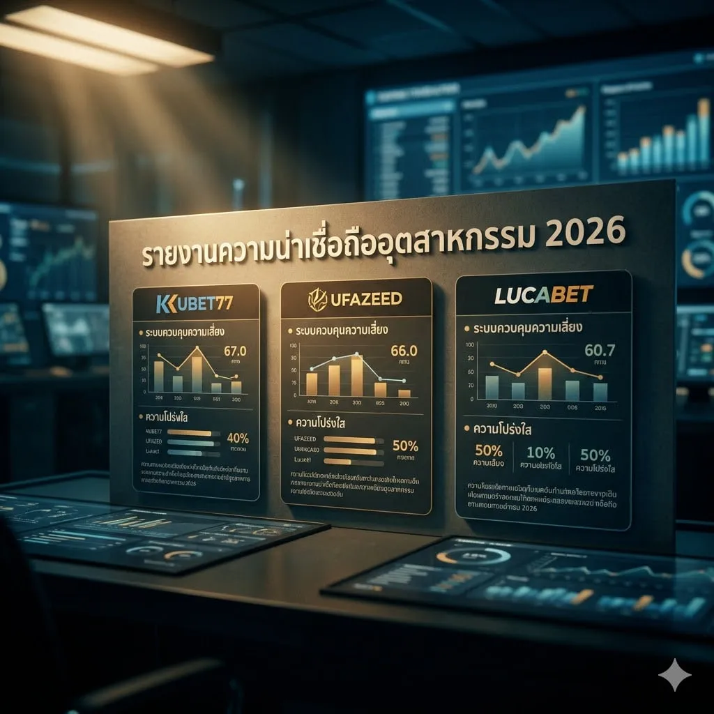 รายงานความน่าเชื่อถืออุตสาหกรรม 2026: KUBET77 vs UFAZEED vs LUCABET เจาะลึกระบบควบคุมความเสี่ยงและความโปร่งใส